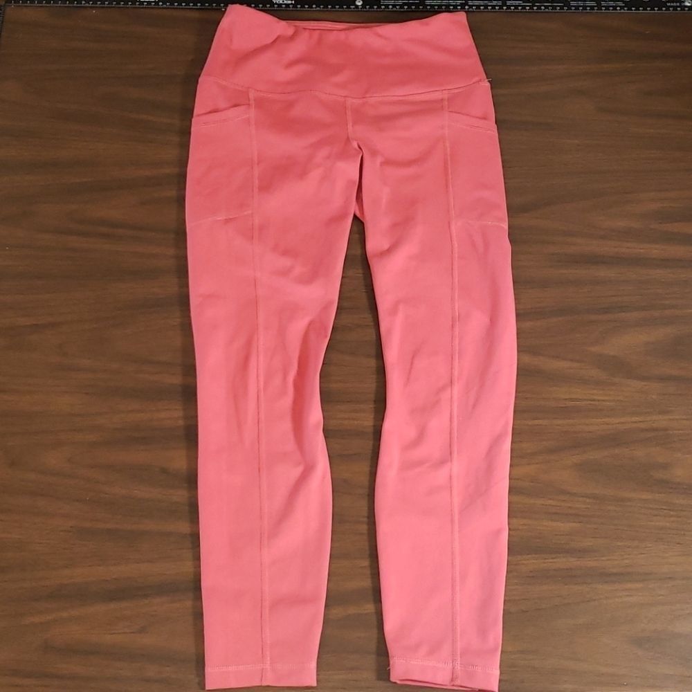 Yogalicious Lux Coral High Waisted Pocket Leggings